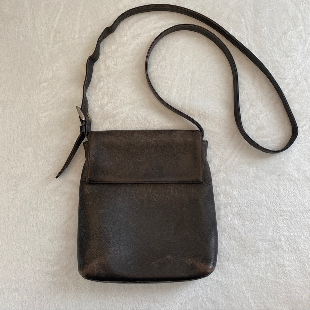 Lamarthe Brown Leather Crossbody Purse